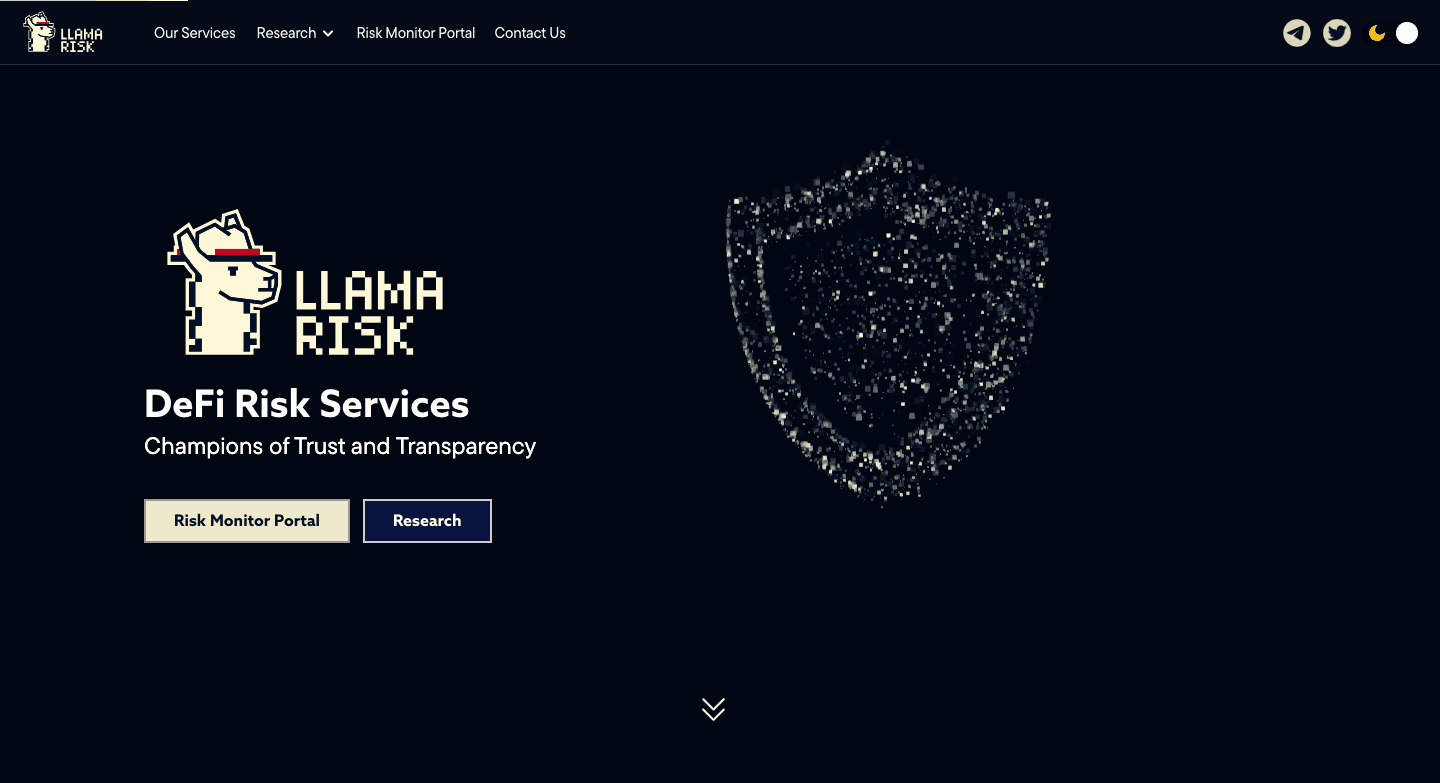 LlamaRisk Landing Hero